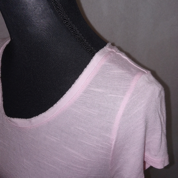 INC International Concepts Light Pink V-Neck Top With Lace Trim - Picture 11 of 12